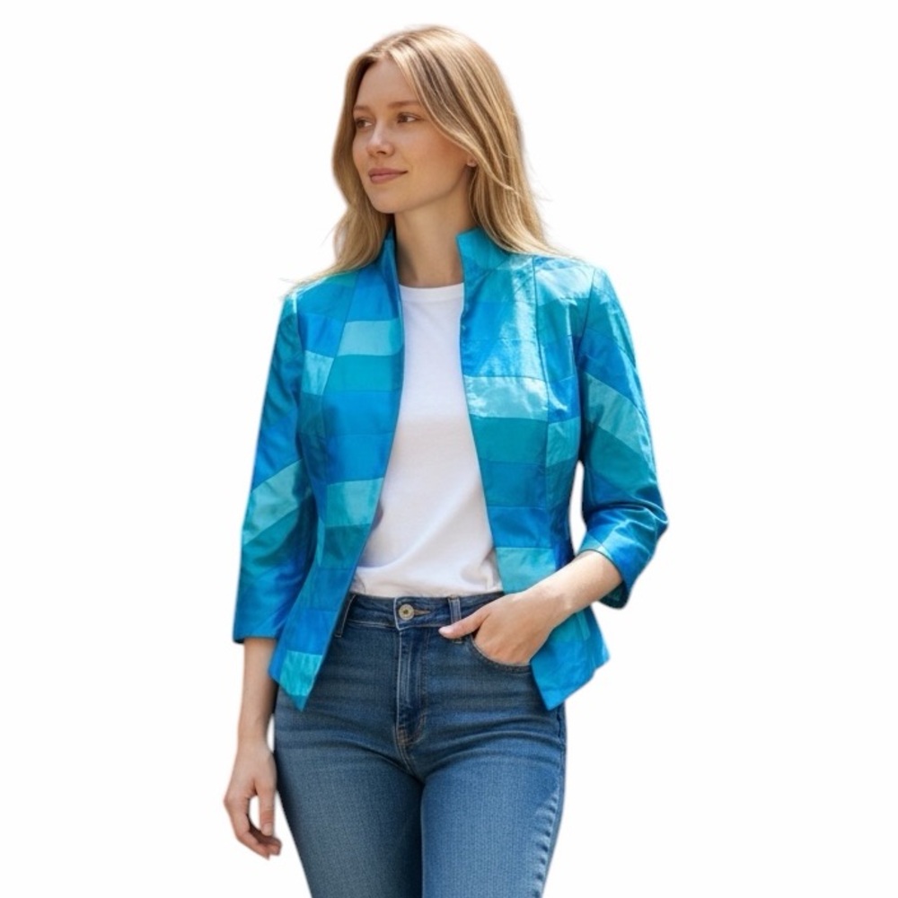 MARISA BARATELLI RARE VINTAGE REVERSIBLE PATCH WORK BLAZER.